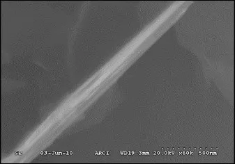 SEM micrograph of ultrathin graphene nanoplatelets