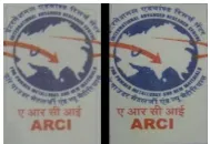 Photograph of object when viewed through (a) uncoated and (b) AR coated BSG substrate